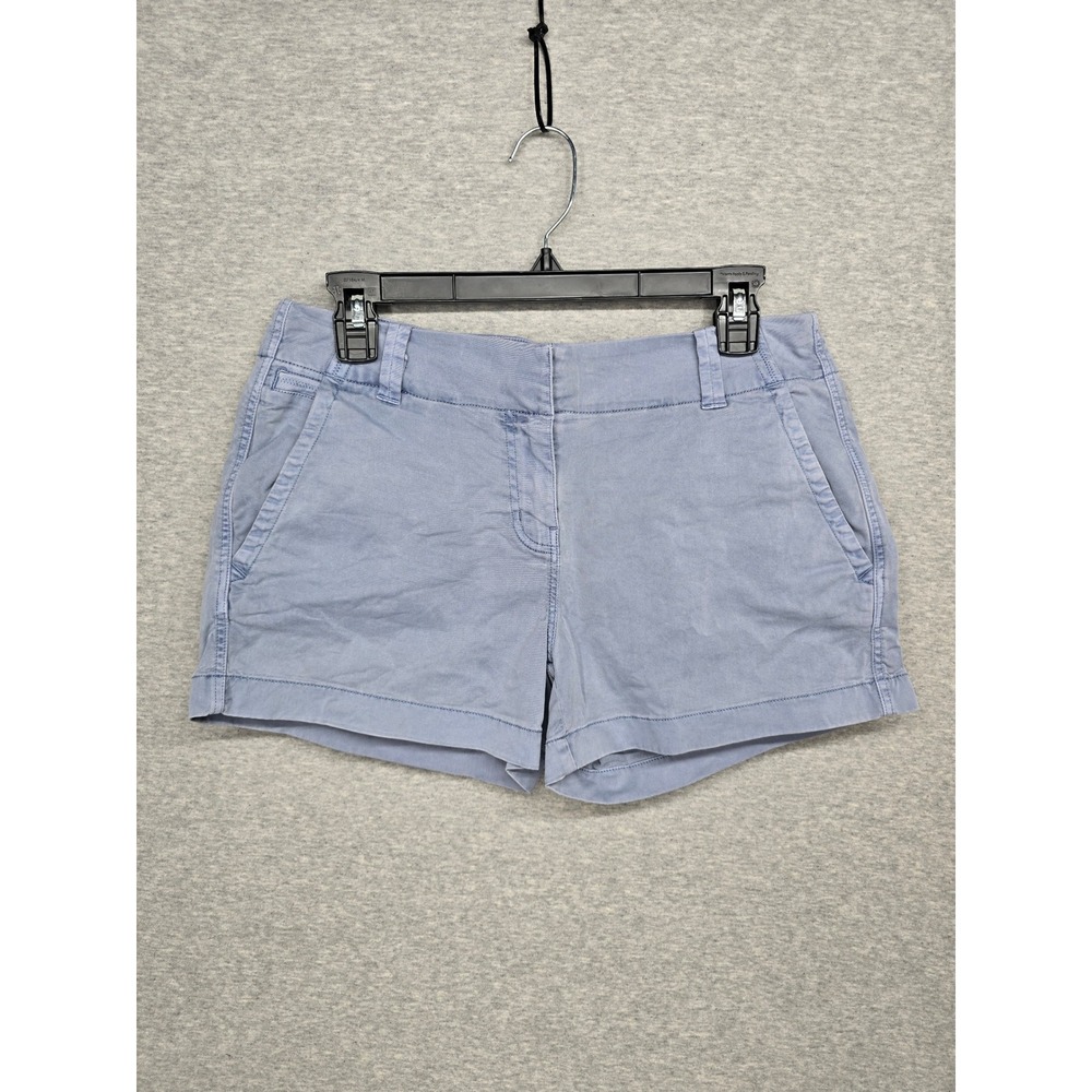 Vineyard Vines Women Light Blue Chino Shorts Whale Logo Size 2 Preppy Casual